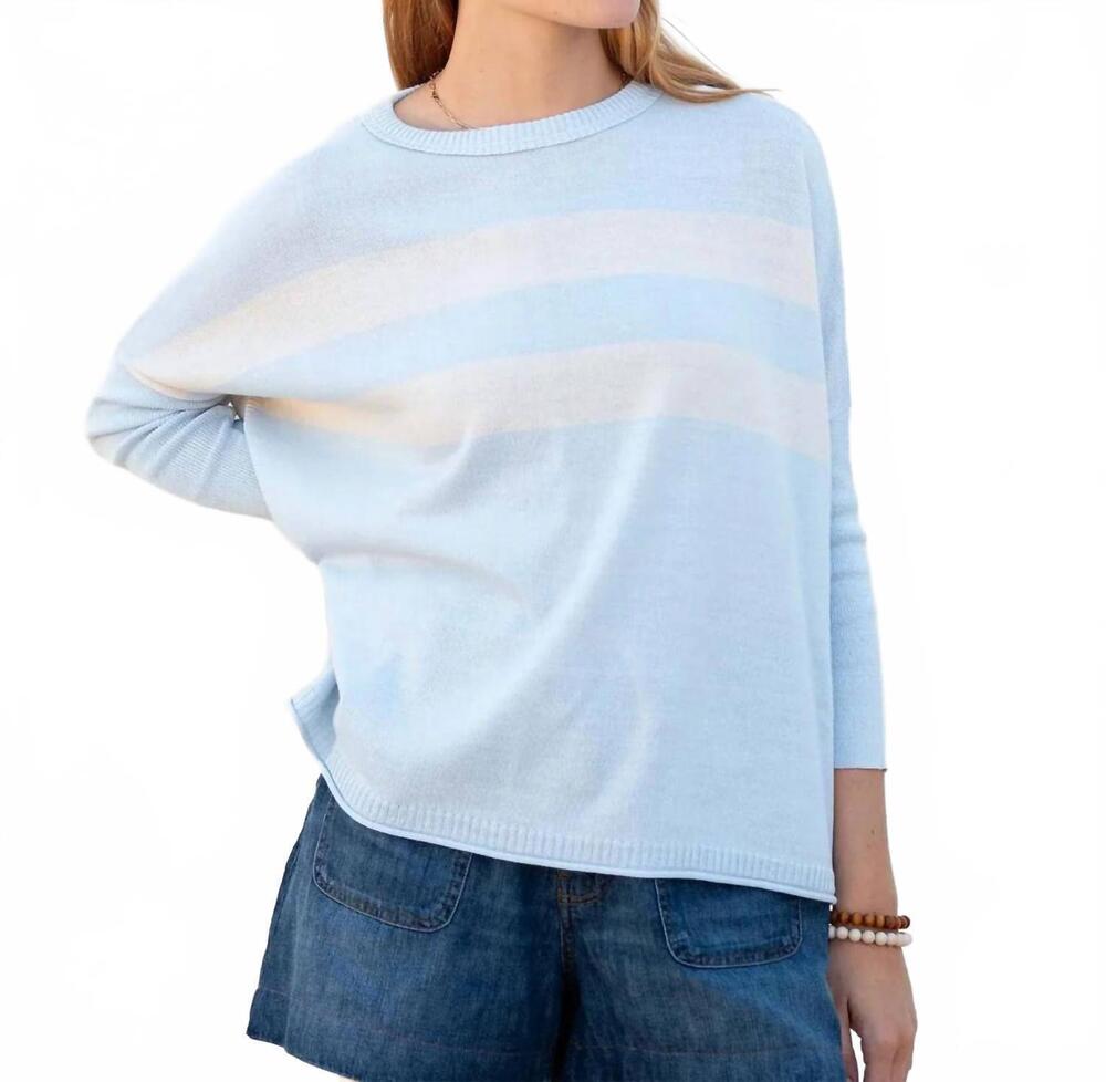 NEW MERSEA catalina crewneck sweater in sky blue
